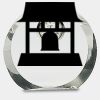 [CRY169] 4.5" Round Crystal Clock Thumbnail
