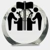 [CRY169] 4.5" Round Crystal Clock Thumbnail