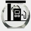 [CRY169] 4.5" Round Crystal Clock Thumbnail