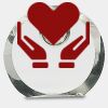 [CRY169] 4.5" Round Crystal Clock Thumbnail