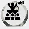 [CRY169] 4.5" Round Crystal Clock Thumbnail