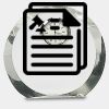 [CRY169] 4.5" Round Crystal Clock Thumbnail
