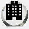 [CRY169] 4.5" Round Crystal Clock Thumbnail
