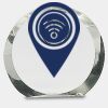 [CRY169] 4.5" Round Crystal Clock Thumbnail