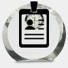 [CRY169] 4.5" Round Crystal Clock Thumbnail