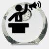 [CRY169] 4.5" Round Crystal Clock Thumbnail