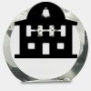 [CRY169] 4.5" Round Crystal Clock Thumbnail