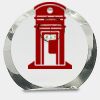 [CRY169] 4.5" Round Crystal Clock Thumbnail