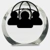 [CRY169] 4.5" Round Crystal Clock Thumbnail