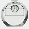[CRY169] 4.5" Round Crystal Clock Thumbnail