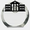 [CRY169] 4.5" Round Crystal Clock Thumbnail