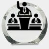 [CRY169] 4.5" Round Crystal Clock Thumbnail