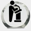 [CRY169] 4.5" Round Crystal Clock Thumbnail