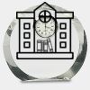 [CRY169] 4.5" Round Crystal Clock Thumbnail