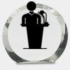 [CRY169] 4.5" Round Crystal Clock Thumbnail
