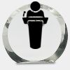 [CRY169] 4.5" Round Crystal Clock Thumbnail