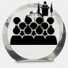 [CRY169] 4.5" Round Crystal Clock Thumbnail