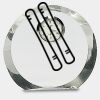 [CRY169] 4.5" Round Crystal Clock Thumbnail