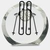 [CRY169] 4.5" Round Crystal Clock Thumbnail