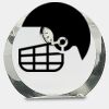 [CRY169] 4.5" Round Crystal Clock Thumbnail