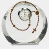 [CRY169] 4.5" Round Crystal Clock Thumbnail