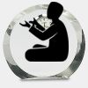 [CRY169] 4.5" Round Crystal Clock Thumbnail