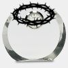 [CRY169] 4.5" Round Crystal Clock Thumbnail
