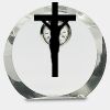 [CRY169] 4.5" Round Crystal Clock Thumbnail