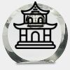 [CRY169] 4.5" Round Crystal Clock Thumbnail