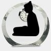 [CRY169] 4.5" Round Crystal Clock Thumbnail