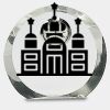 [CRY169] 4.5" Round Crystal Clock Thumbnail