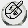 [CRY169] 4.5" Round Crystal Clock Thumbnail