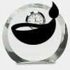 [CRY169] 4.5" Round Crystal Clock Thumbnail