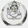 [CRY169] 4.5" Round Crystal Clock Thumbnail