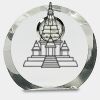 [CRY169] 4.5" Round Crystal Clock Thumbnail