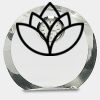[CRY169] 4.5" Round Crystal Clock Thumbnail