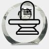 [CRY169] 4.5" Round Crystal Clock Thumbnail