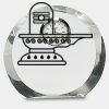 [CRY169] 4.5" Round Crystal Clock Thumbnail
