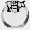 [CRY169] 4.5" Round Crystal Clock Thumbnail