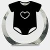 [CRY169] 4.5" Round Crystal Clock Thumbnail