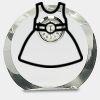 [CRY169] 4.5" Round Crystal Clock Thumbnail