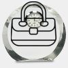 [CRY169] 4.5" Round Crystal Clock Thumbnail