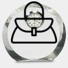 [CRY169] 4.5" Round Crystal Clock Thumbnail