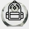 [CRY169] 4.5" Round Crystal Clock Thumbnail