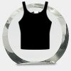 [CRY169] 4.5" Round Crystal Clock Thumbnail