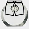 [CRY169] 4.5" Round Crystal Clock Thumbnail