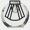 [CRY169] 4.5" Round Crystal Clock Thumbnail