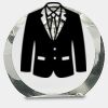 [CRY169] 4.5" Round Crystal Clock Thumbnail
