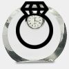 [CRY169] 4.5" Round Crystal Clock Thumbnail