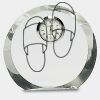 [CRY169] 4.5" Round Crystal Clock Thumbnail